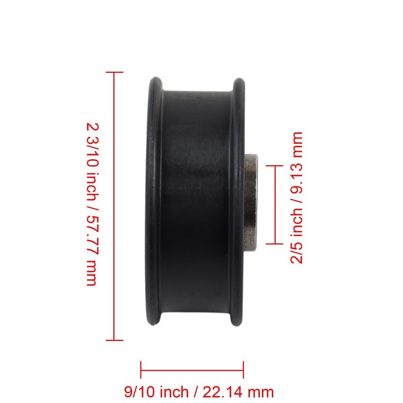 Galloparts 2 Inch Flat Idler Pulley 604491 Compatible with Hustler Raptor SD SDX, SDX 936476 936484 938530 938548 SD 932541 932558 932566 933119 933127 934570 934588 934596 934604, ID 3/8, OD 2 - Image 2